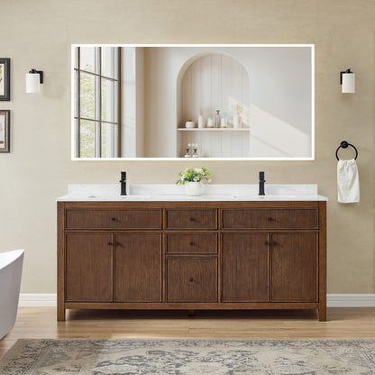 Pendry Double Bathroom Vanity - 72W x 35H x 22D