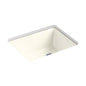 Riverby® Single Bowl Kitchen Sink, Under Mount, 25 x 22 in, 9-5/8 in Bowl Depth, 5-Hole, Cast Iron, Biscuit