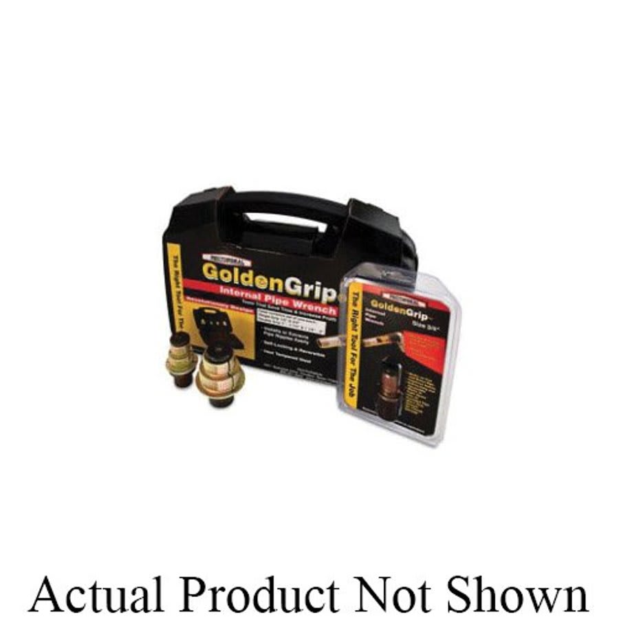 GoldenGrip™ Double Internal Pipe Wrench, 1 to 1-1/4 in Heat Tempered Steel