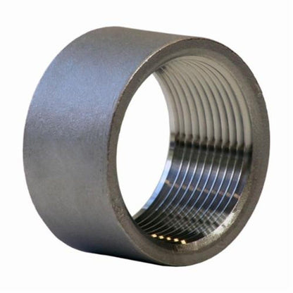 Half Coupling, 3/4 in, FNPT, 304/304L Stainless Steel, 150 lb