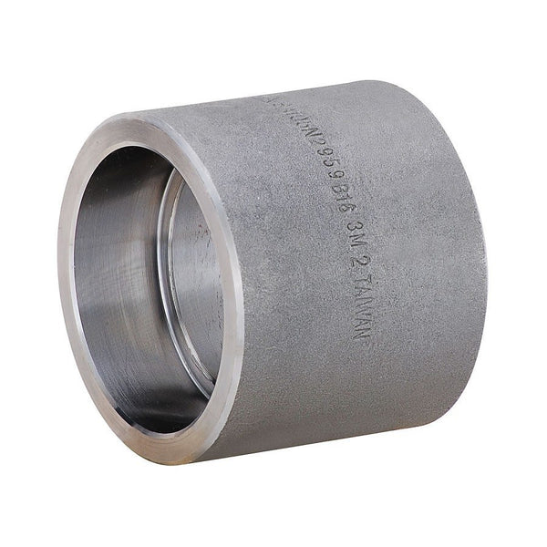 Coupling, 1-1/2 in, Socket Weld, SCH 80/XH, Forged Steel, 3000 lb