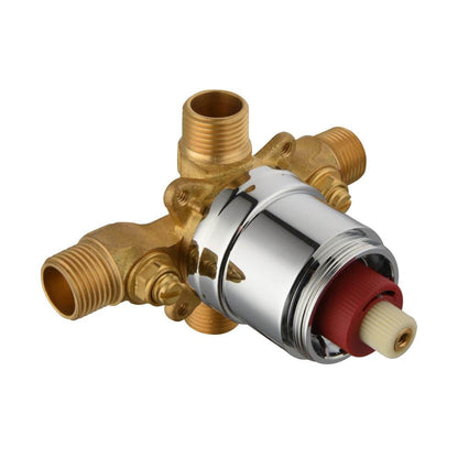 Glacier Bay Builders Single Handle 1-Spray Shower Faucet 1.8 GPM with Ceramic Disc Valves, Integral stops in Brushed Nickel