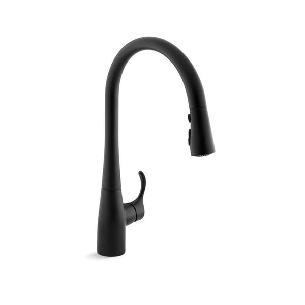 Simplice® Kitchen Faucet, Deck Mount, ADA, 1 Lever Handle, 1 or 3-Hole, Matte Black