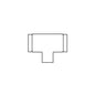 Tee, 2-1/2 x 1 in, Groove x Socket, CPVC, SCH 80/XH
