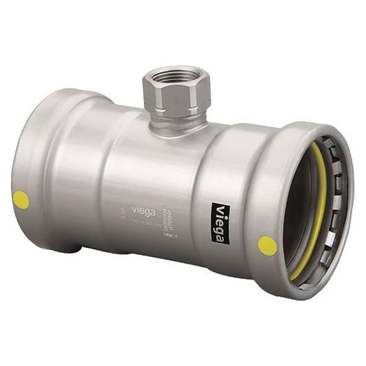 Gas Female Tee, 2-1/2 in, Press x FNPT, Carbon Steel