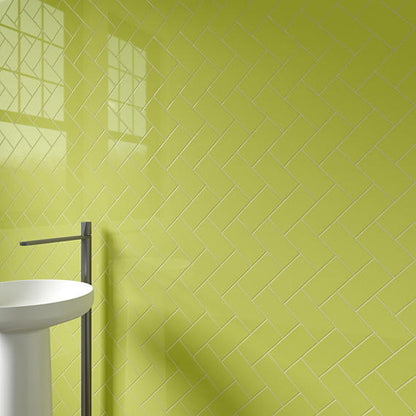 Color Wheel Classic Key Lime Rectangle 3X6 Glossy