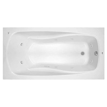 Lansford 72" x 36" Whirlpool Bathtub with 8 Hydro Jets and EasyCare Acrylic - Drop In or Alcove Installation