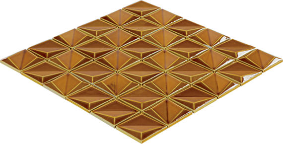 Artefino Vintage Amber Pyramid 1/2X6 Glossy