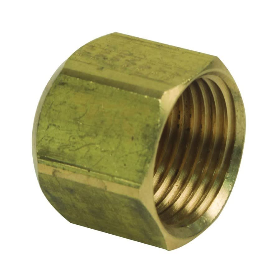 Cap, 5/8 in, Flare, Brass, Rough Brass, Domestic