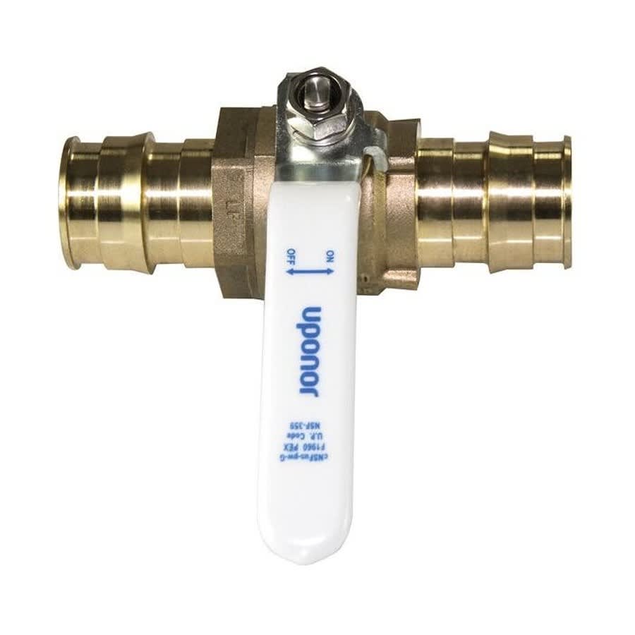 1-Piece Ball Valve, 1-1/4 in, Expansion PEX, Full Port, Stainless Steel Ball, Brass