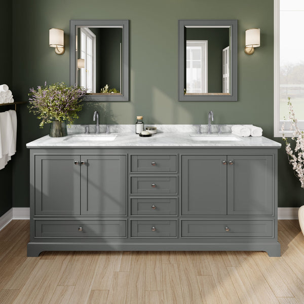 Deborah Double Bathroom Vanity - 80W x 35H x 22D