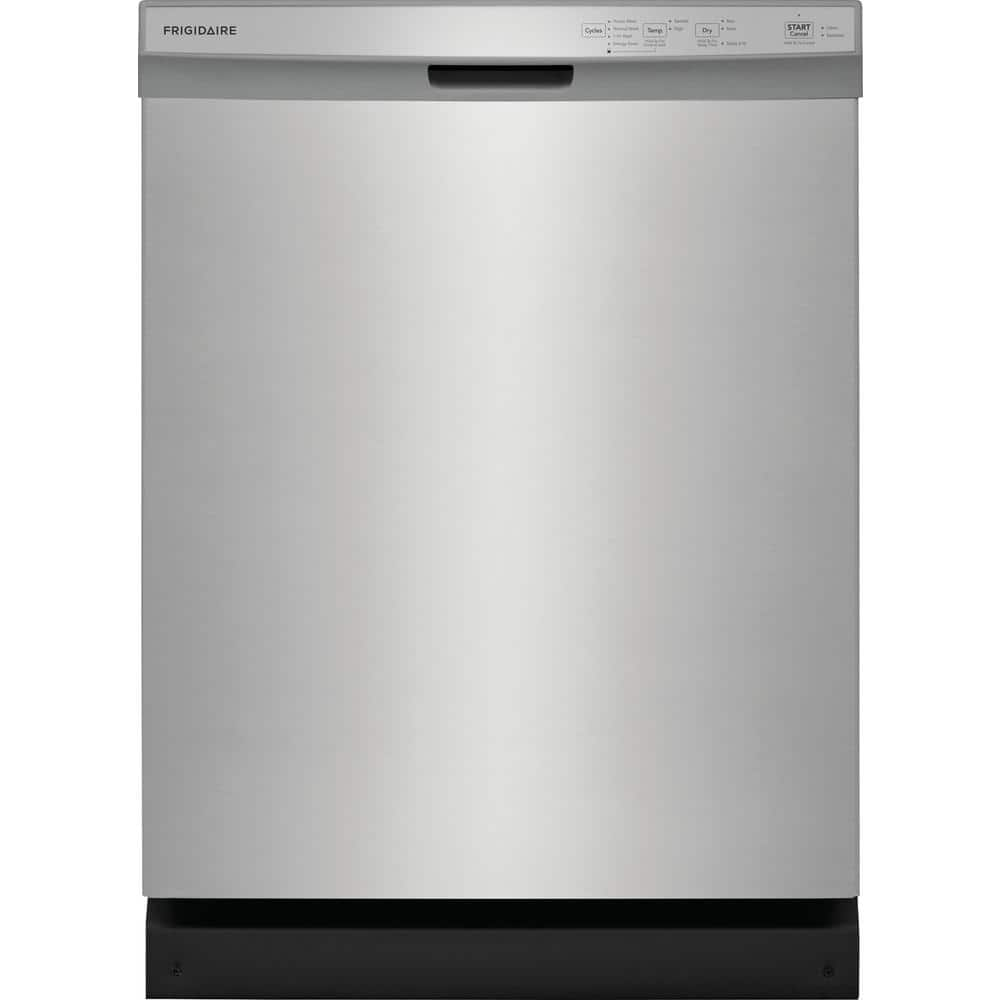 24 in Front Control Built-In Tall Tub Dishwasher in Stainless Steel with 4-cycles and DishSense Sensor Technology