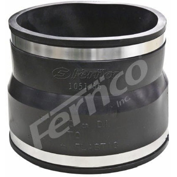 Transition Coupling, 6 in, Ductile Iron/AC x Cast Iron/Plastic, Flexible PVC