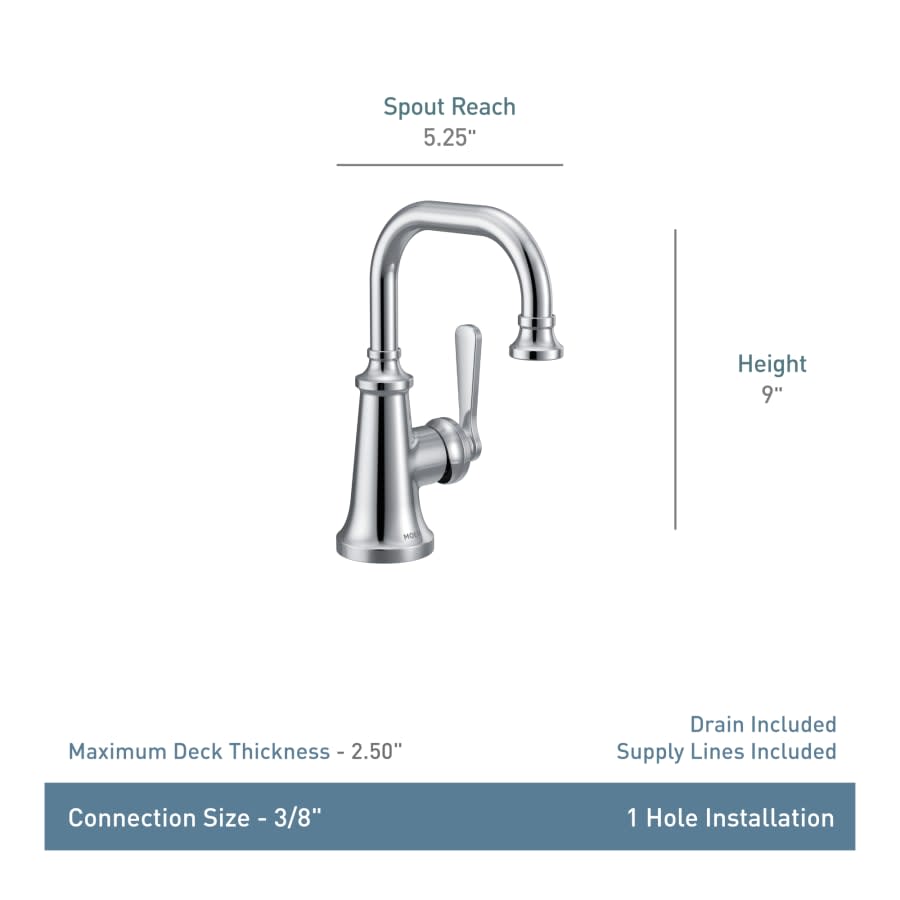 Colinet 1.2 GPM Single Hole Bathroom Faucet with Pop-Up Drain Assembly