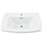 Edgemere 25" Fireclay Pedestal Bathroom Sink with Single Faucet Hole and Overflow - Less Pedestal