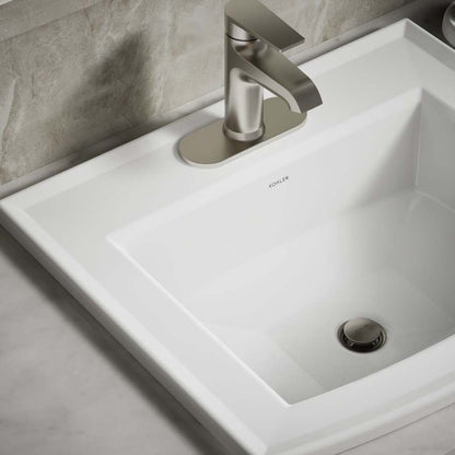Archer 22-5/8" Drop In Bathroom Sink with 3 Holes Drilled and Overflow