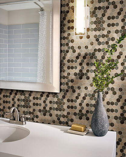 Kensington 1" Hexagon Mosaic Tile