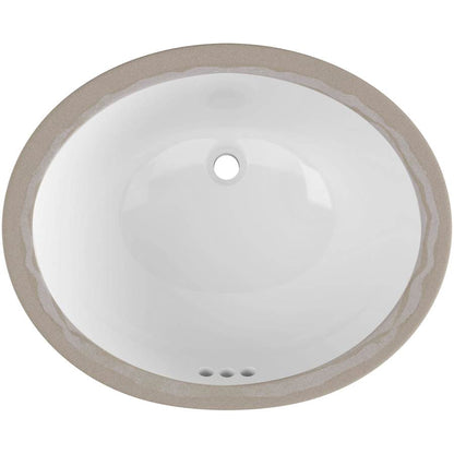 Comstock 17" Oval Vitreous China Undermount Bathroom Sink with Overflow