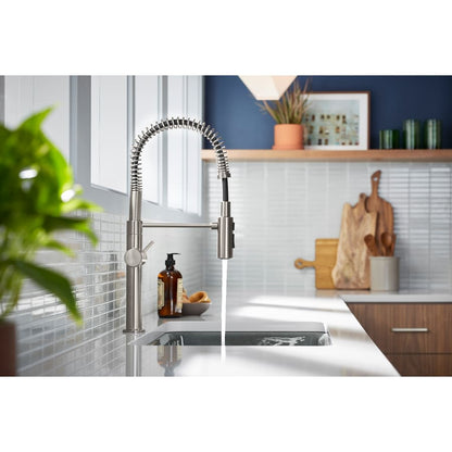 Crue 1.5 GPM Single Hole Pre-Rinse Pull Down Kitchen Faucet - Includes Escutcheon