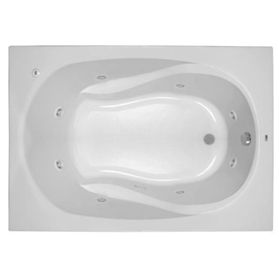 Plus A 60" x 42" Whirlpool Bathtub with 8 Hydro Jets and EasyCare Acrylic - Drop In Installation