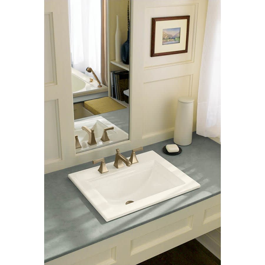 Memoirs Stately 17" Drop In Bathroom Sink with 3 Holes Drilled and Overflow