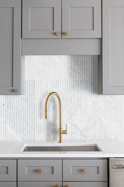 Carrara White Valentino Fluto Honed