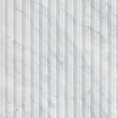 Carrara White Valentino Fluto Honed