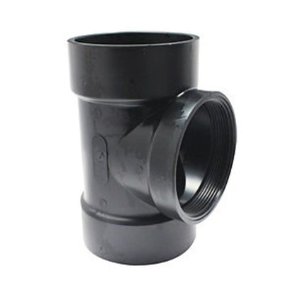 DWV Cleanout Tee, 4 in, Hub x FNPT, ABS