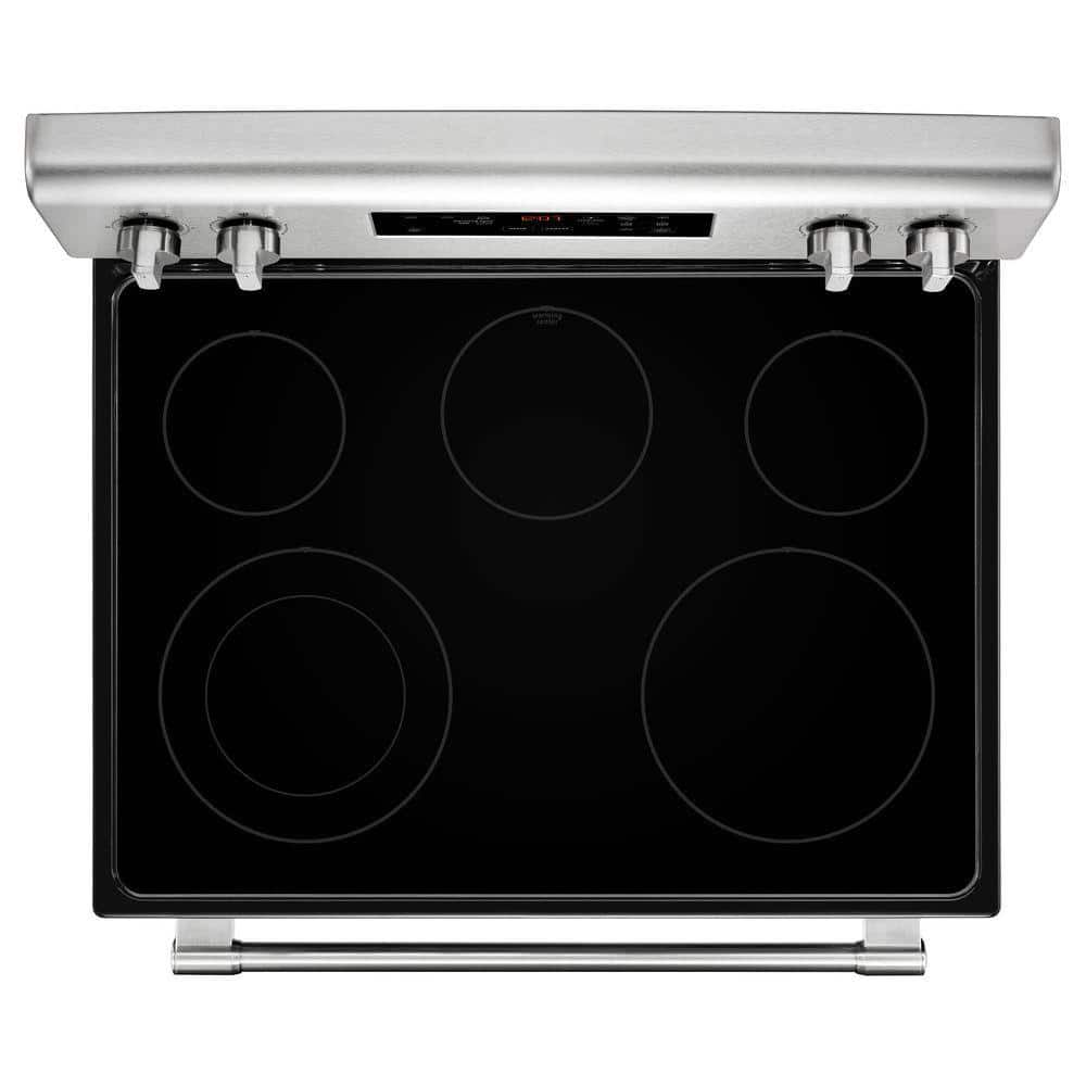 5.3 cu. ft. 5 Burner Element Electric Range with Shatter-Resistant Cooktop in Fingerprint Resistant Stainless Steel