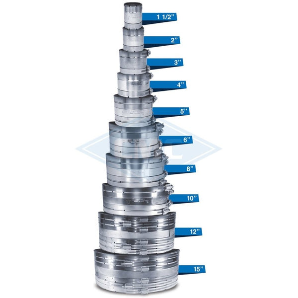 Coupling, 3 in, No Hub, Stainless Steel