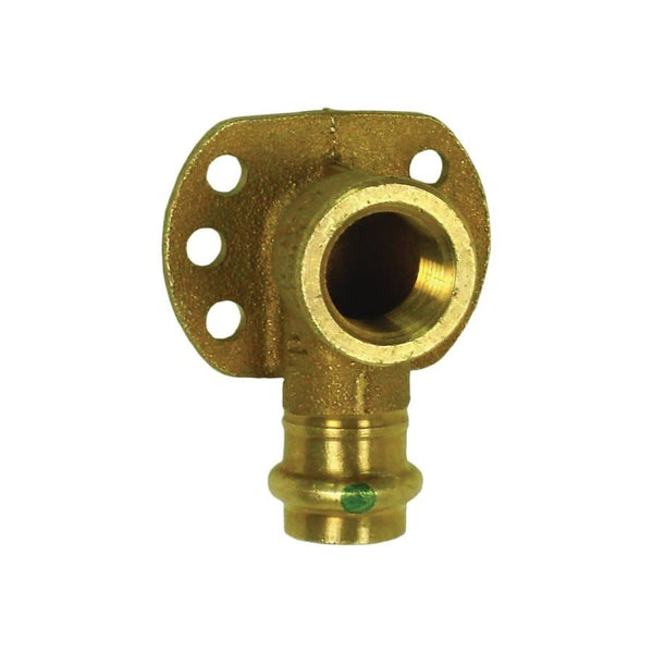 90 deg Elbow, 1/2 x 3/8 in, Press x FNPT, Copper