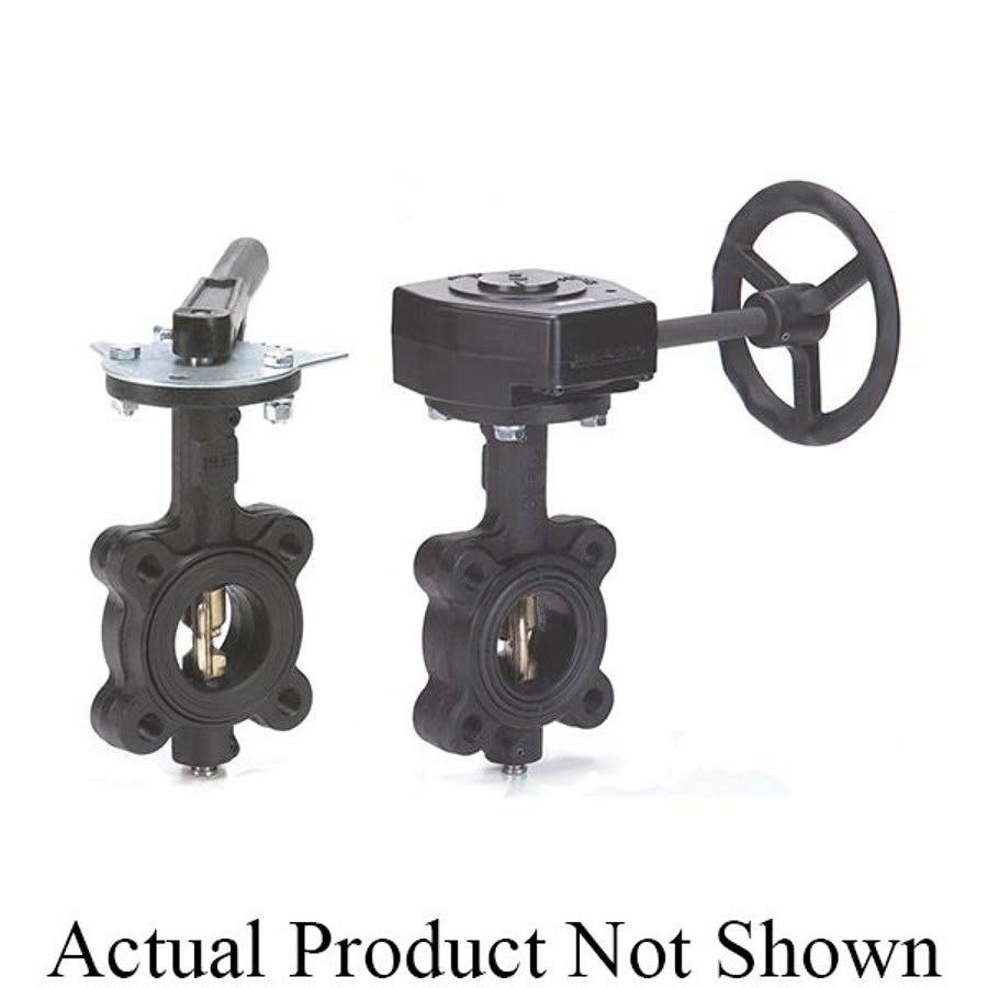 Lug Style Butterfly Valve, Lever Handle, 6 in, Flange, Ductile Iron
