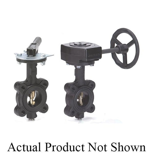Lug Style Butterfly Valve, Lever Handle, 4 in, Flange, Ductile Iron