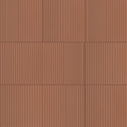 Rhyme and Reason Warm Terracotta Square, Ripple Mix 6X6 Matte