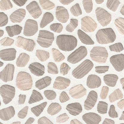 White Oak Pebbles Tumbled Pattern 10mm