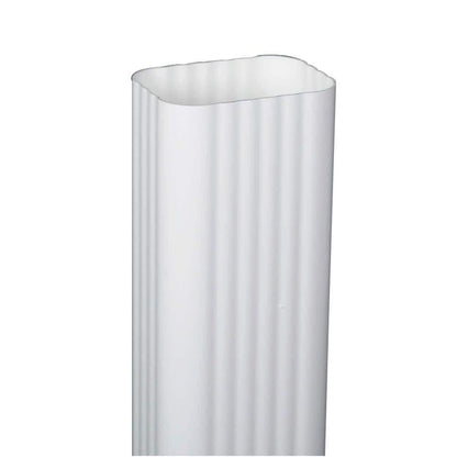 2 in. x 3 in. x 10 ft. White Vinyl Downspout