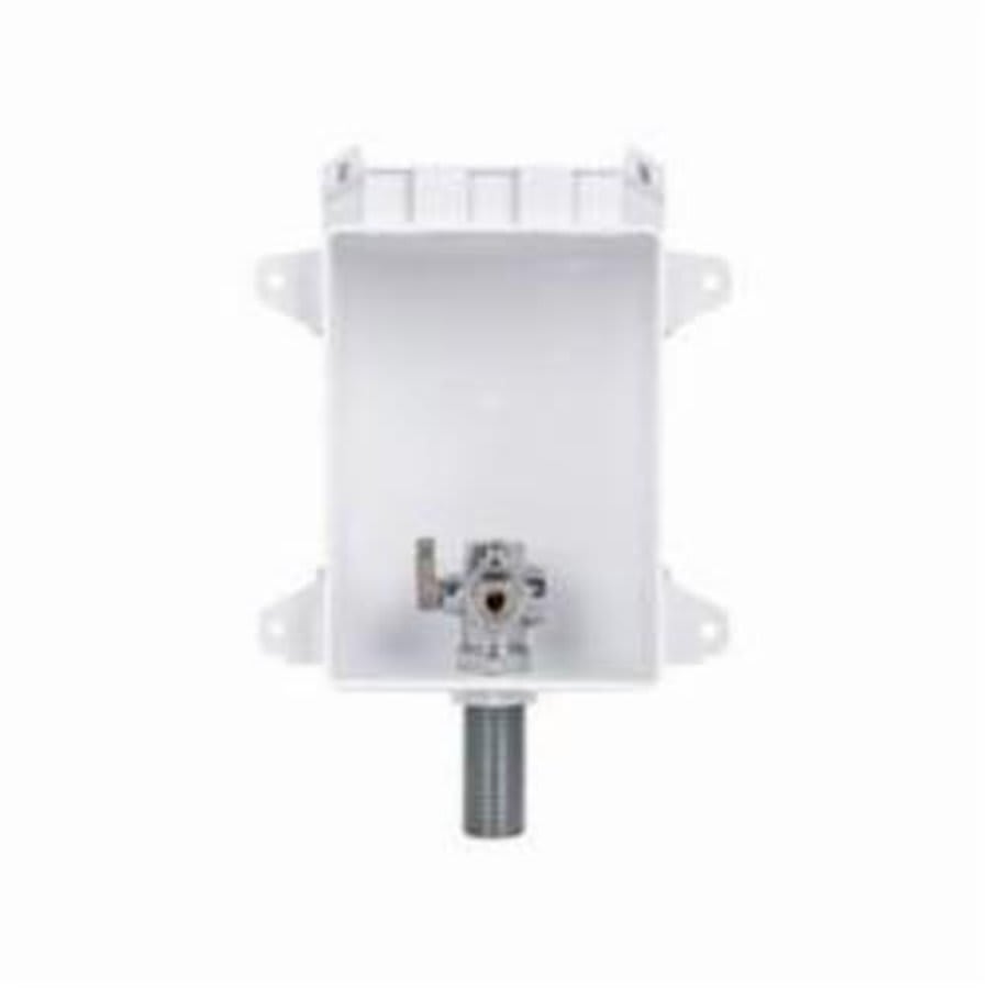 OxBox™ Ice Maker Outlet Box With MiniRester™ Arrester, 1/2 in, PEX F1960 Grip™ x 1/4 in Comp Outlet, ABS