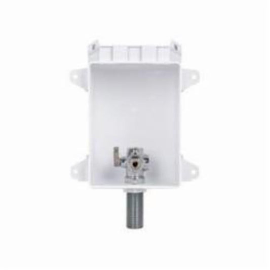 OxBox™ Ice Maker Outlet Box With MiniRester™ Arrester, 1/2 in, PEX F1960 Grip™ x 1/4 in Comp Outlet, ABS