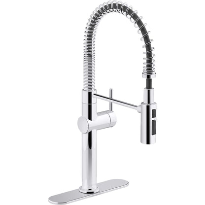 Crue 1.5 GPM Single Hole Pre-Rinse Pull Down Kitchen Faucet - Includes Escutcheon