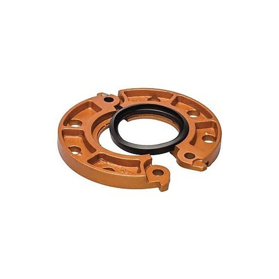 Flange Adapter, 2 in, Groove x Flange, Ductile Iron, Copper
