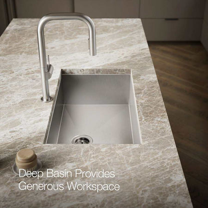 Vault 33" Single Basin Top-Mount/Under-Mount 18-Gauge Stainless Steel Kitchen Sink with SilentShield