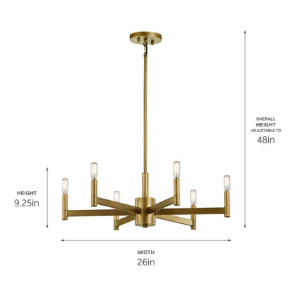 Erzo 6 Light 26" Wide Chandelier