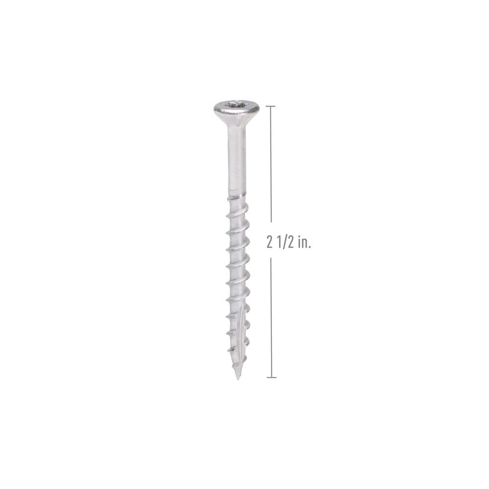 #10 x 2-1/2 in. Stainless Steel Star Drive Flat-Head Wood Deck Screw