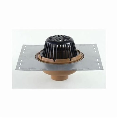 1310 Roof Drain Body, 12 in Dia, 4 in Outlet, No Hub