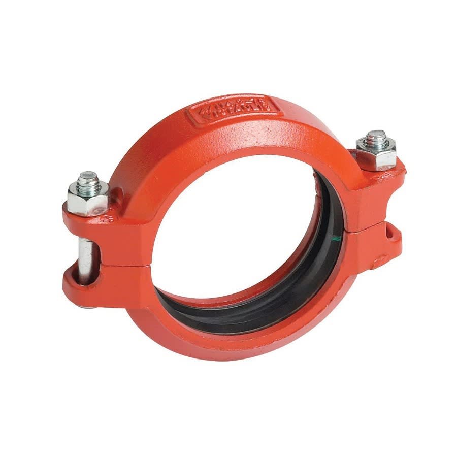 Flexible Coupling, 1-1/4 in, Groove, Ductile Iron, Enamel Painted