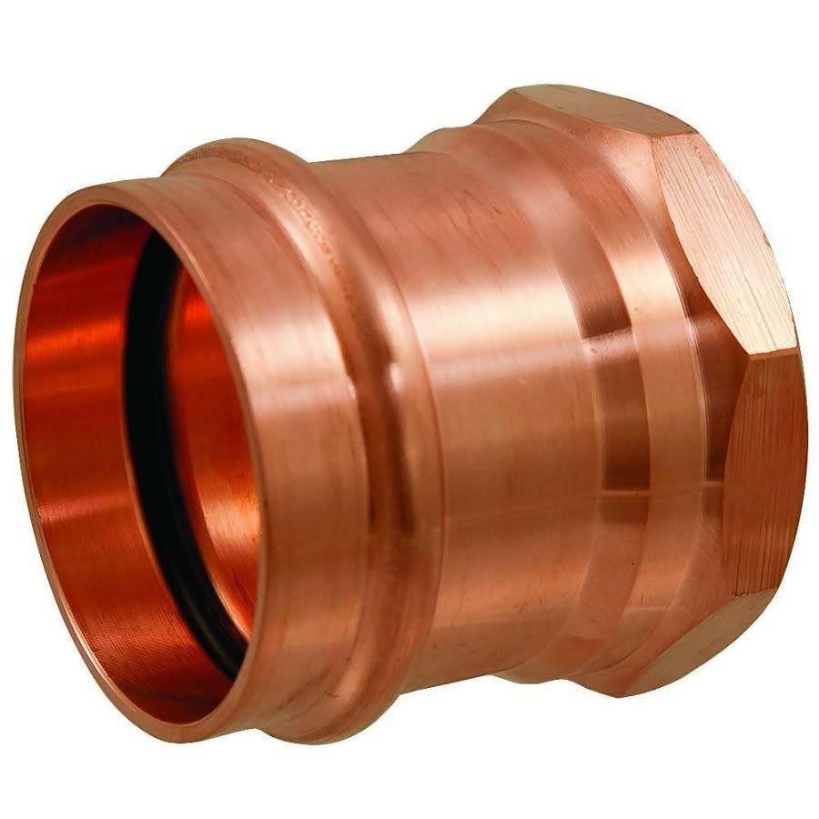 Female Adapter, 1/2 in, Press x FNPT, Copper