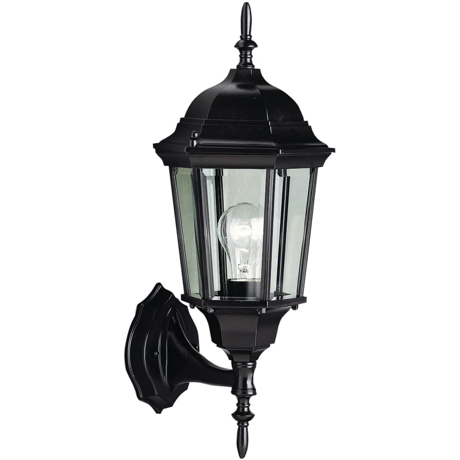 Madison Single Light 23" Tall Outdoor Wall Sconce with Clear Beveled Glass Panels