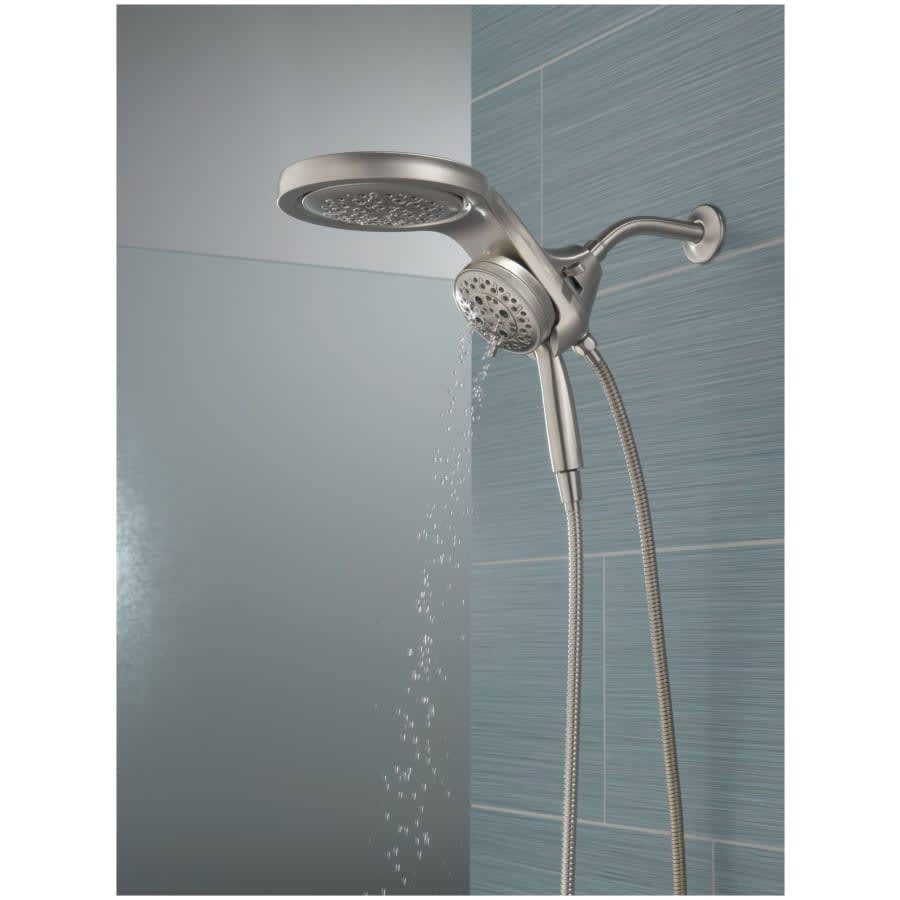 Universal Showering Round 2.5 GPM Multi Function 2-in1 In2ition Shower Head and Hand Shower with Touch Clean, H2Okinetic and MagnaTite Technology