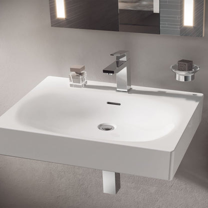 Eurocube® Wall Mount Lavatory Sink, ADA, 24-13/16 x 19 x 5-7/16 in, Fireclay, Alpine White