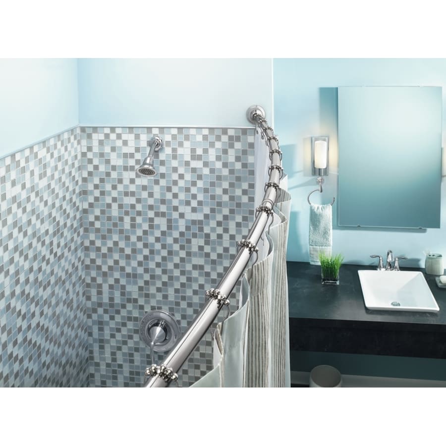 Double 57" - 60" Adjustable Curved Shower Rod